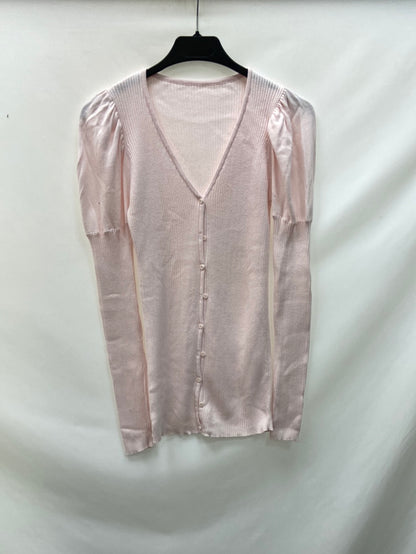 OTRAS.Rebeca básica rosa palo canalé T.XS/S