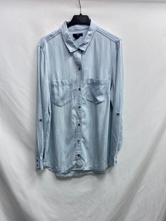 GAP. Blusa denim fluida T.m