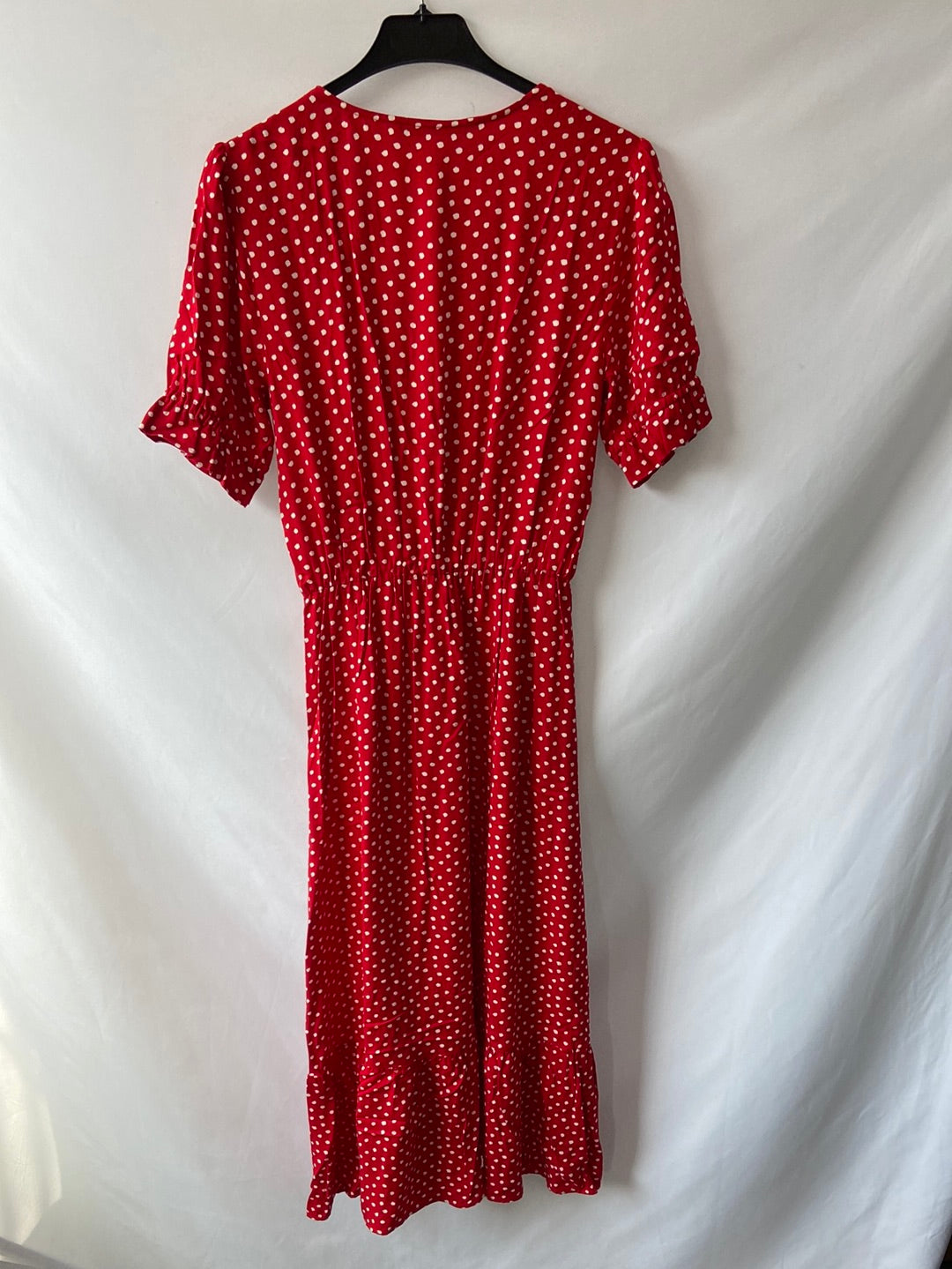 ZARA.Vestido midi lunares T.xs