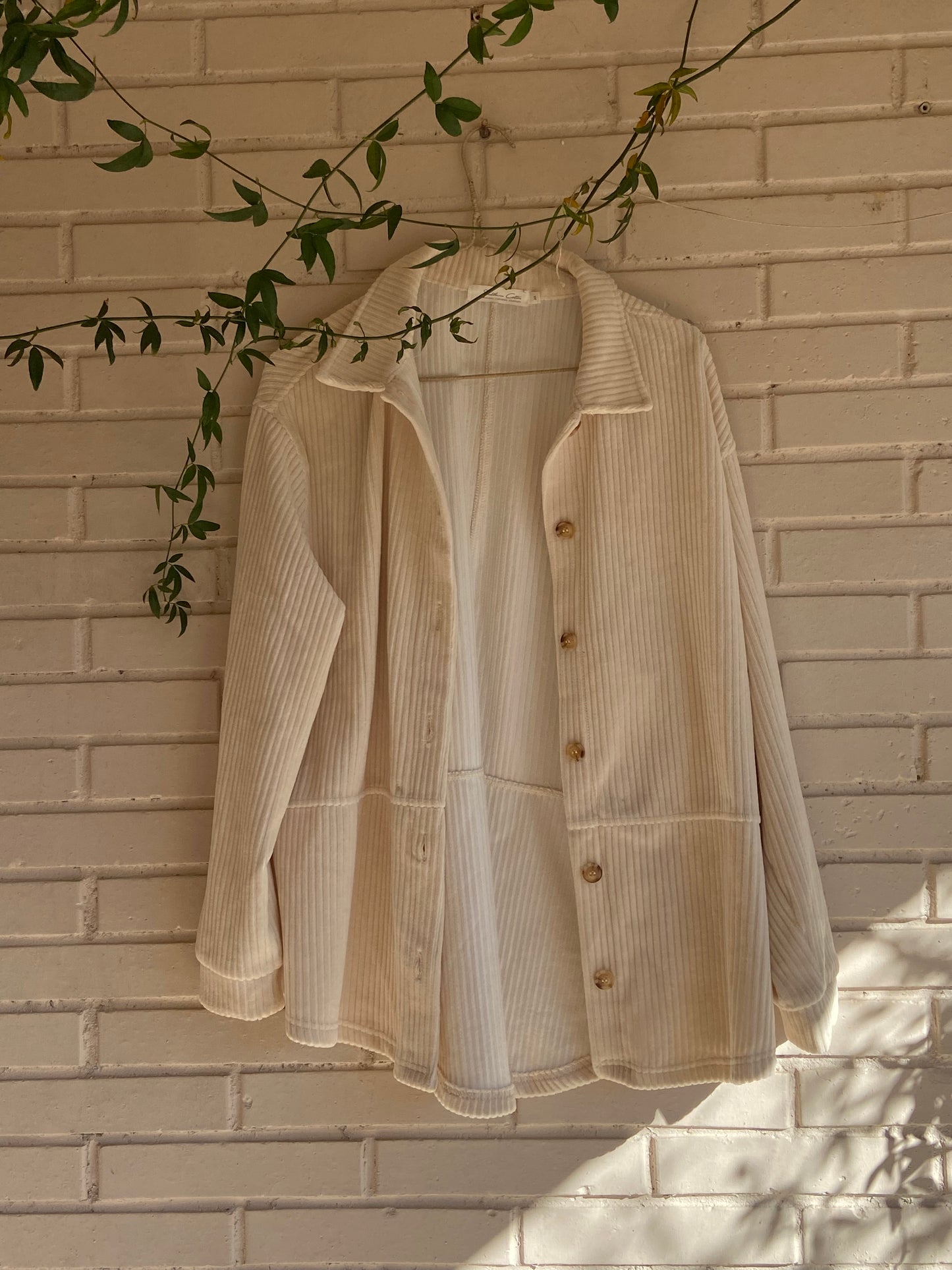 Chaqueta beige pana T.m (tara)