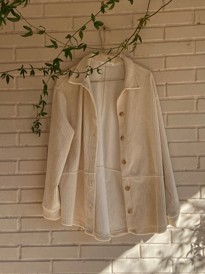 Chaqueta beige pana T.m (tara)