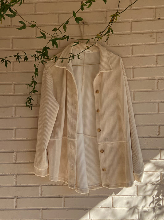 Chaqueta beige pana T.m (tara)