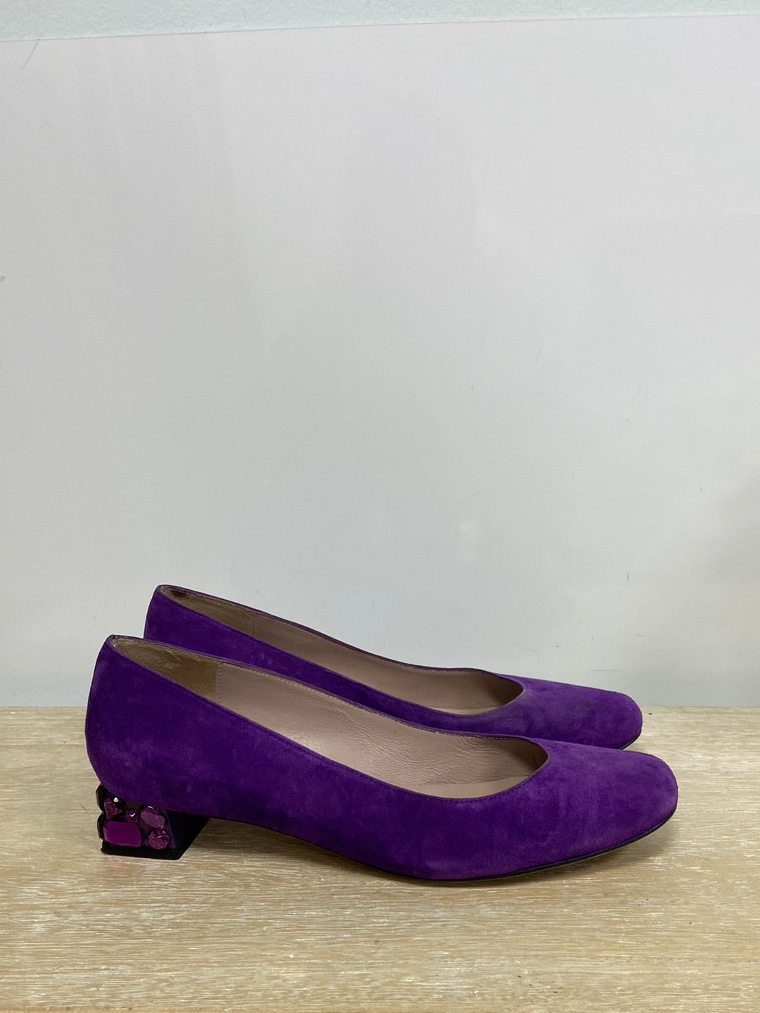 AVENUE. Purple leather ballet flats S.39