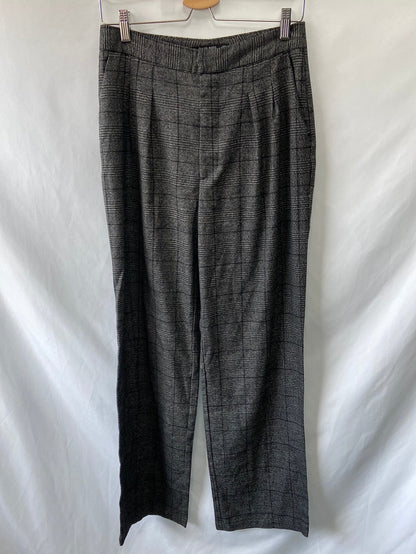 ZARA. Pantalón recto cuadros T.m