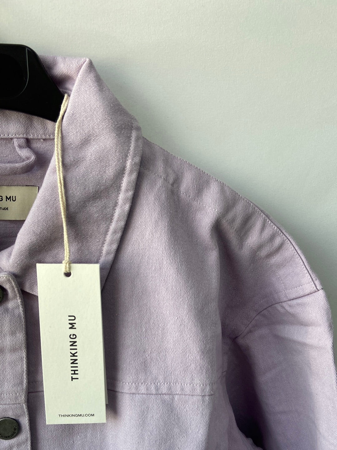 THINKING MU. Cazadora denim lila T.m
