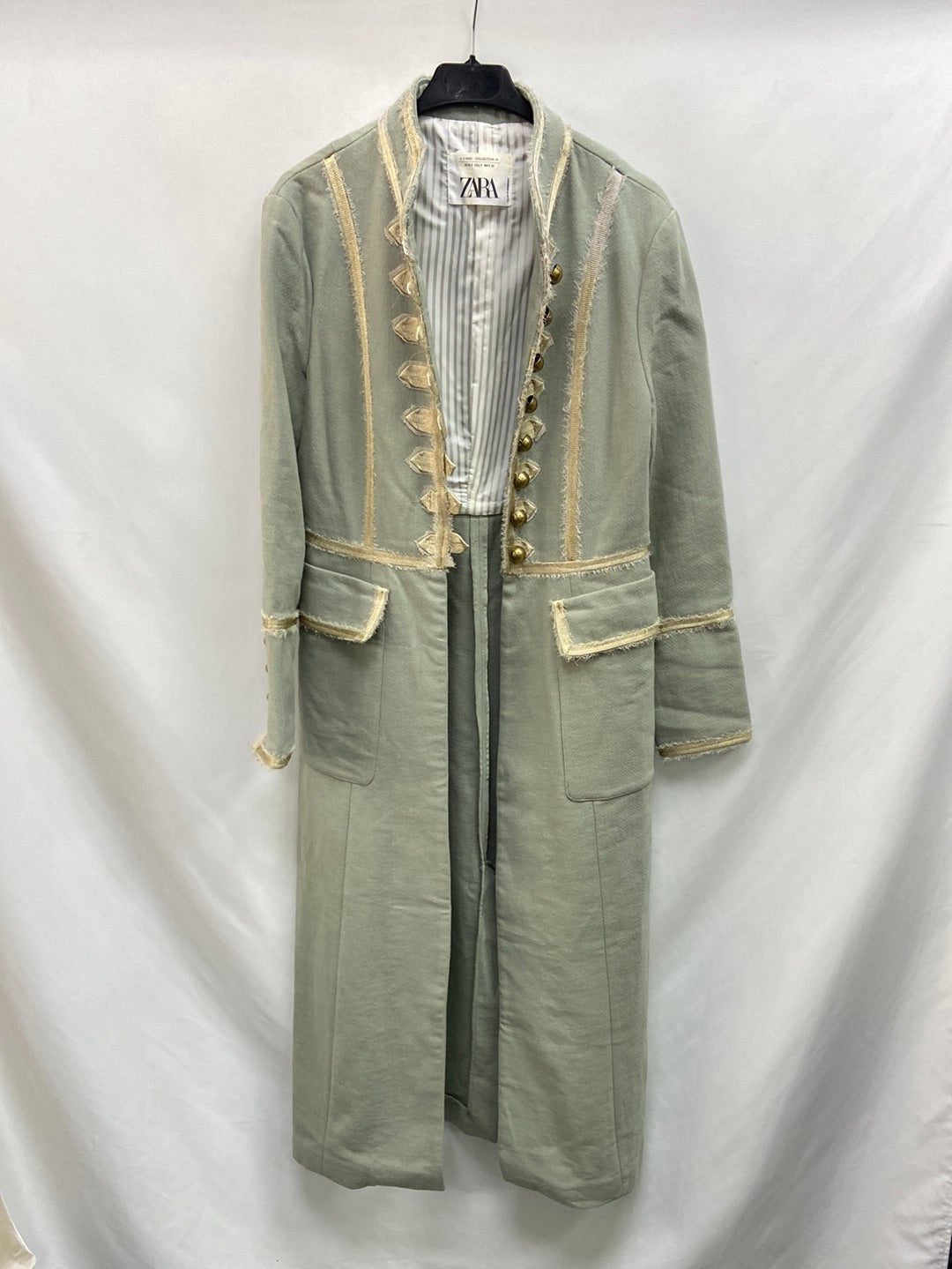 ZARA. Long coat with Ts trims