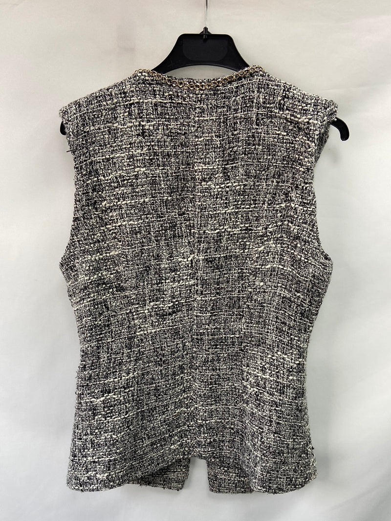 LUCY&CO.Chaleco tweed gris T.M