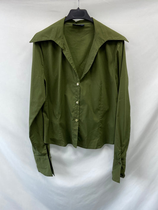 ADOLFO DOMÍNGUEZ.Green shirt T.44