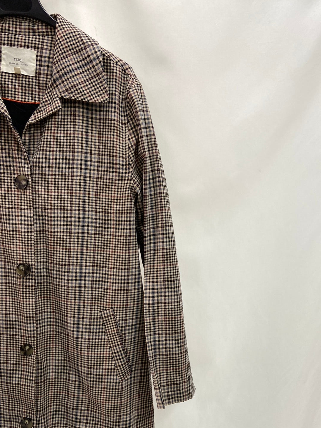 YERSE. Long checked blazer TS