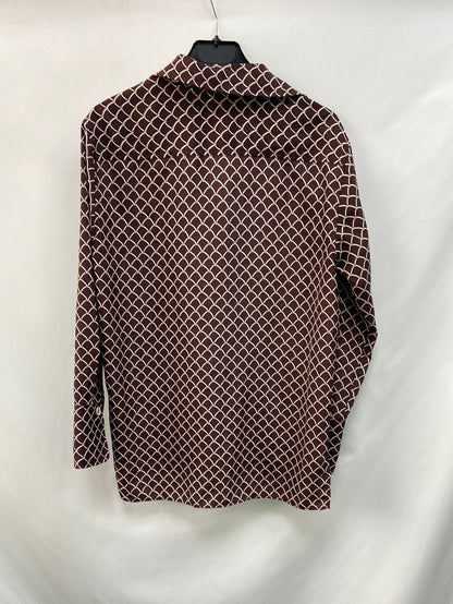 ZARA. Brown Ts print blouse