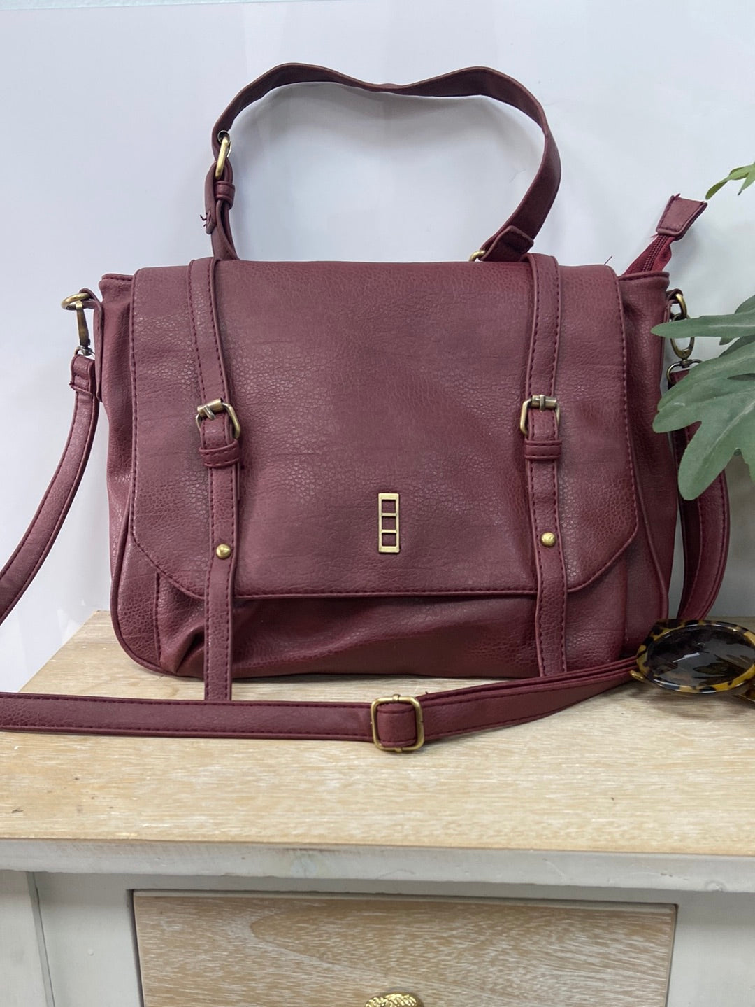MISAKO Large burgundy bag