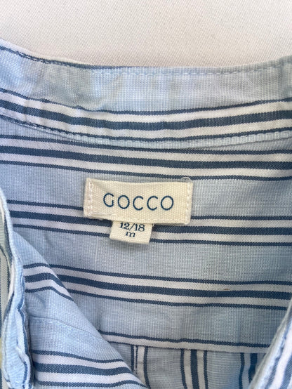 GOCCO. Camisa rayas azules T.12-18m