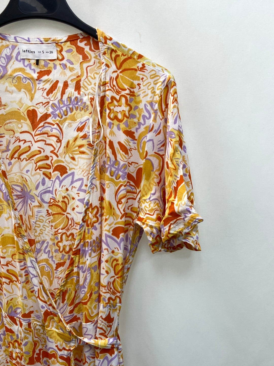 LEFTIES.Vestido midi estampado T.S