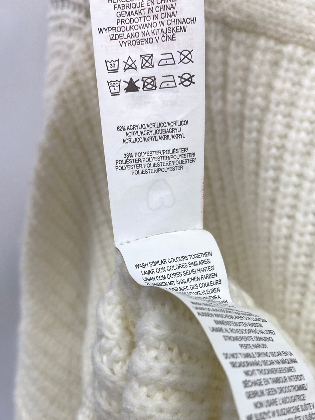 PRIMARK.Cárdigan blanco oversized T.XXS