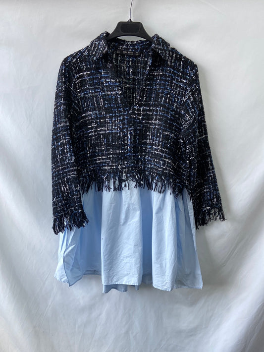 ZARA.Top doble textura T.S