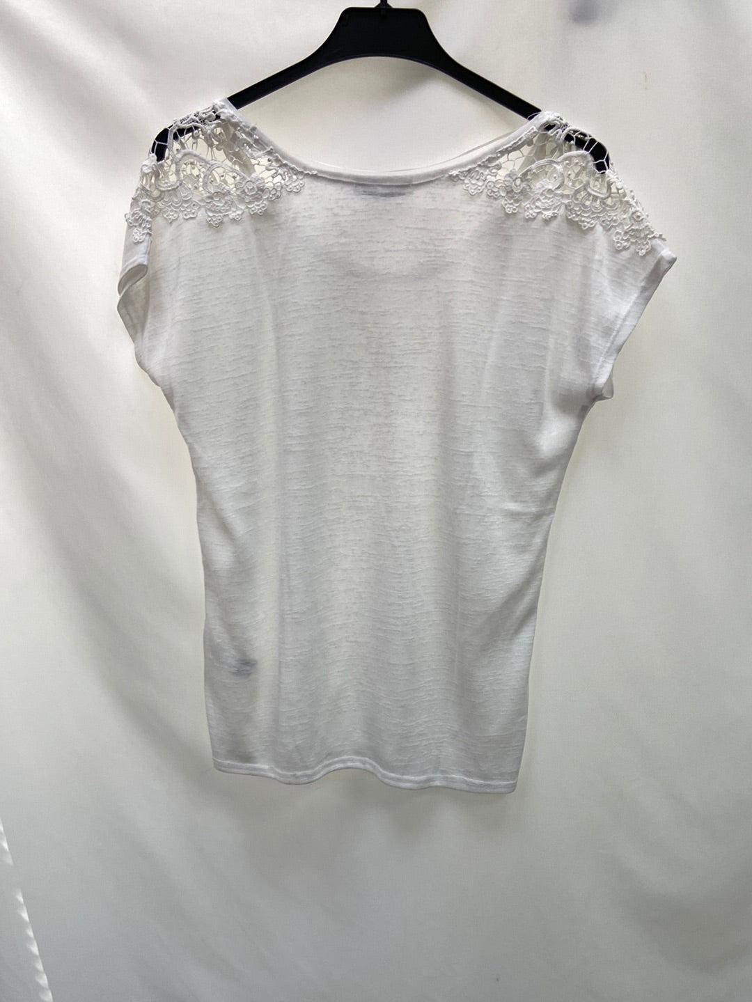 LEFTIES.Top blanco encaje T.M