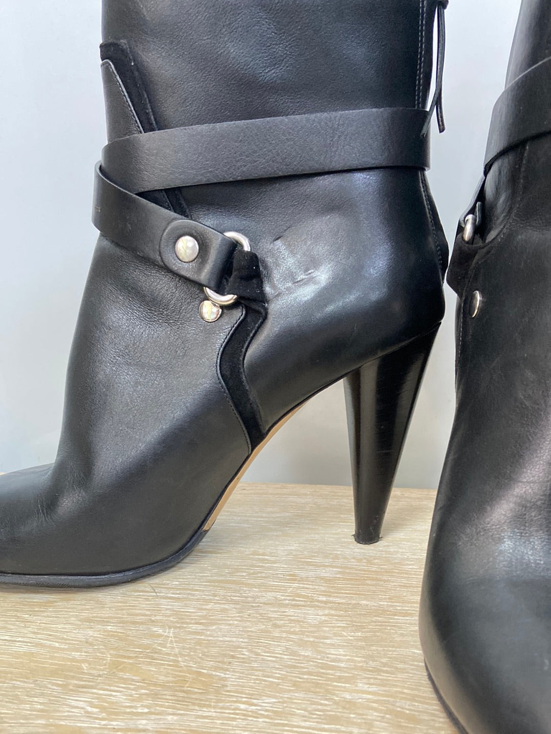 ISABEL MARANT.Botas negras doble textura T.39