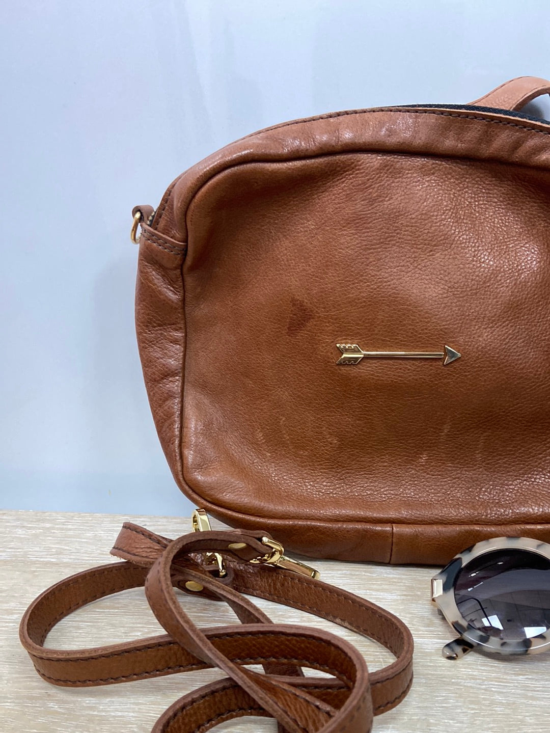 MERCULES. Brown leather bag (Tara)