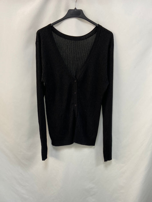 BIMANI. Black cardigan with Tl threads