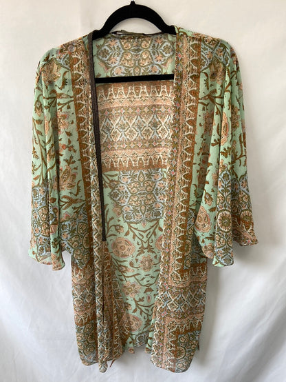 ZARA.Kimono semitransparente T.m