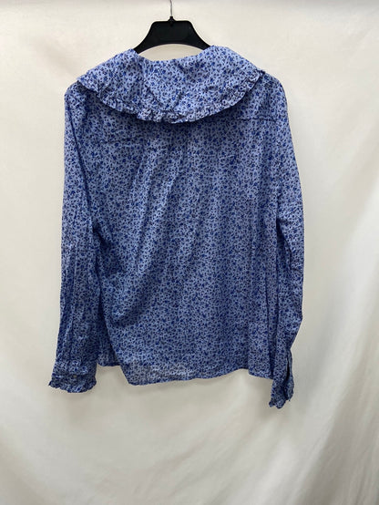 market.SFERA.Blusa azul cuello bebé T.L