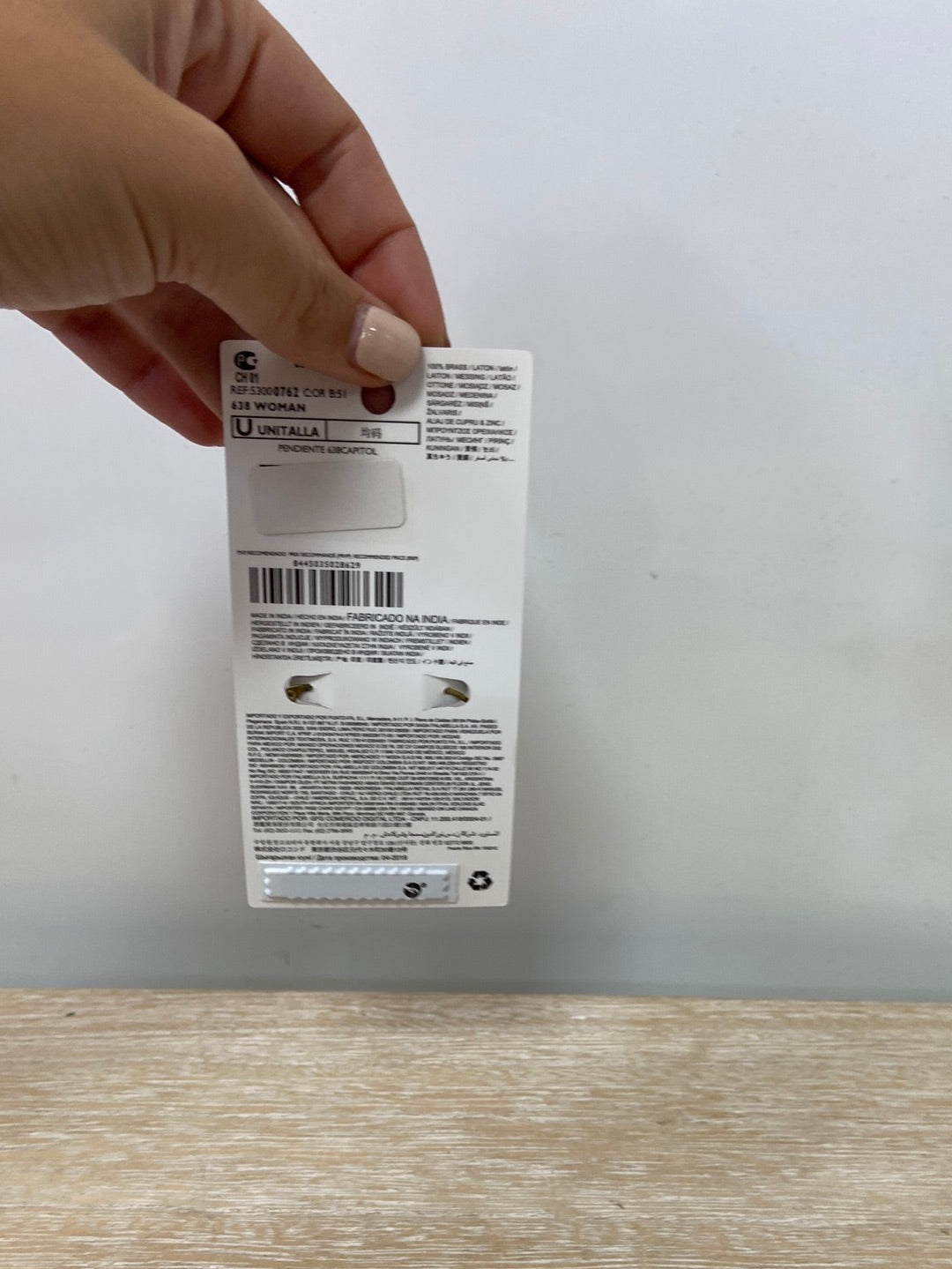 MANGO.Pendientes latón