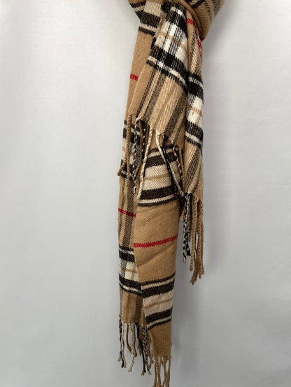 PASSIGATI.Bufanda cuadros beiges