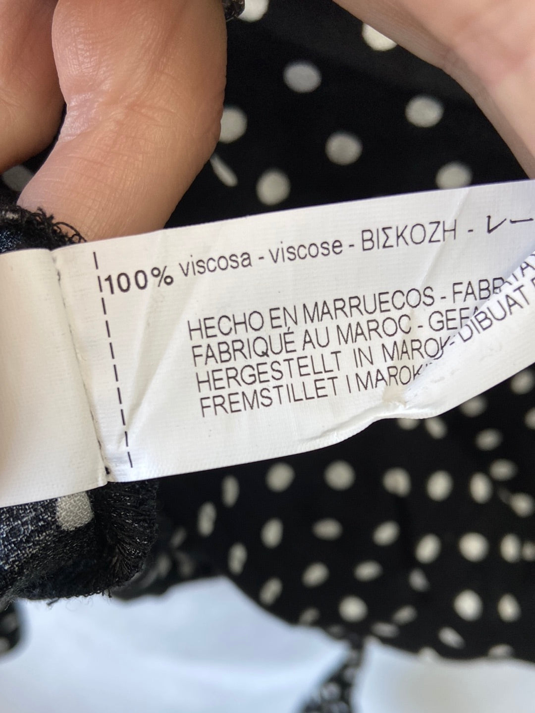 ZARA.Blusa lazada lunares T.XS