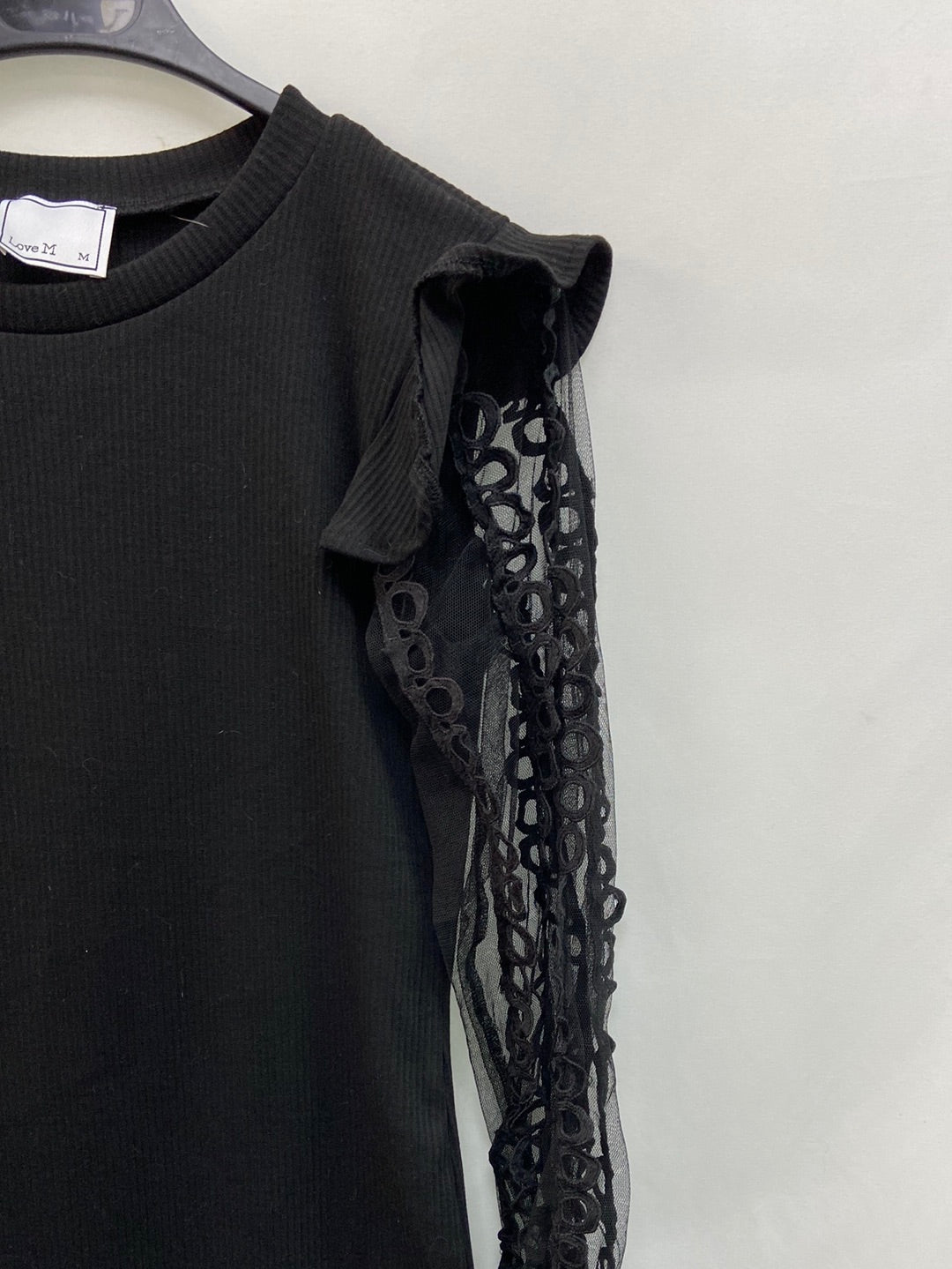 MarketLOVE M.Top negro doble textura T.M