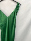 BY CLÉA.Vestido midi verde satinado (38,40)