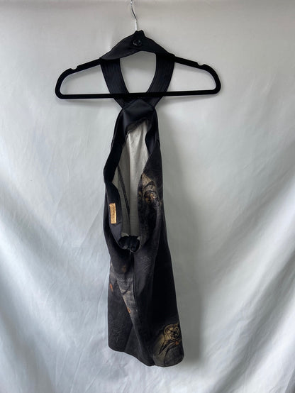 OTHERS. Grey dress tied at the neck TM