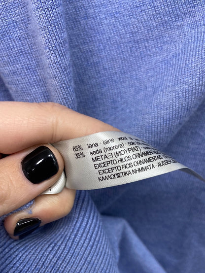 UTERQÜE. Blue knit sweater TS