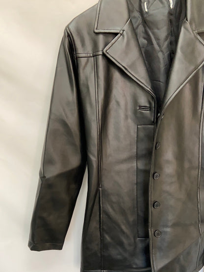 OTRAS.Chaqueta polipiel negra botones TU (m)