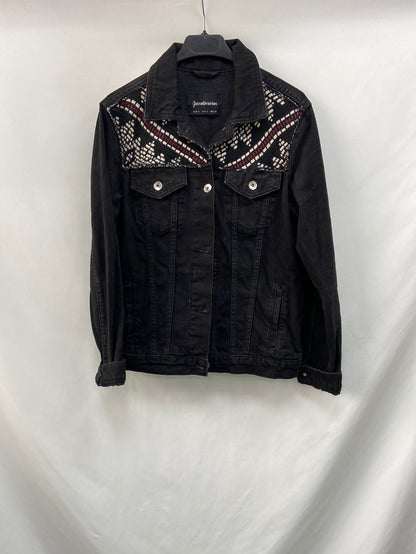 STRADIVARIUS.Cazadora vaquera negra T.S