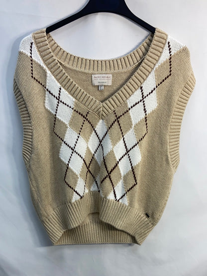 PACIFIC REPUBLIC.Jersey sin mangas rombos T.L