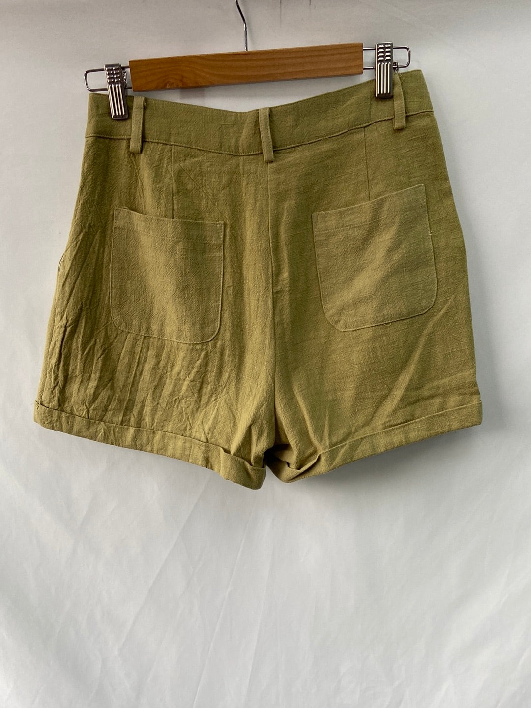 LEFTIES.Shorts tipo Lino verdes T.S