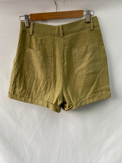 LEFTIES.Shorts tipo Lino verdes T.S