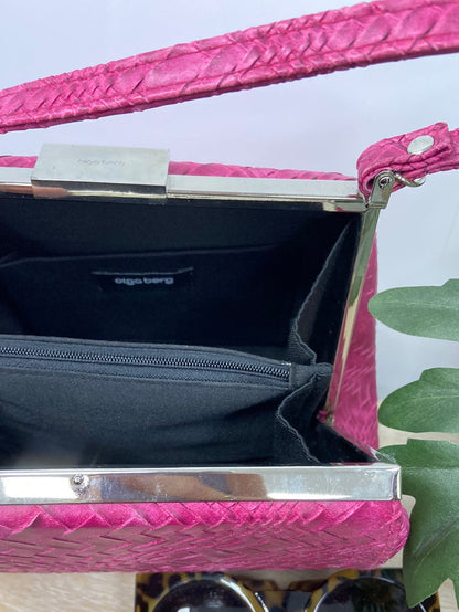 OLGABERG. Bolso trenzado rosa