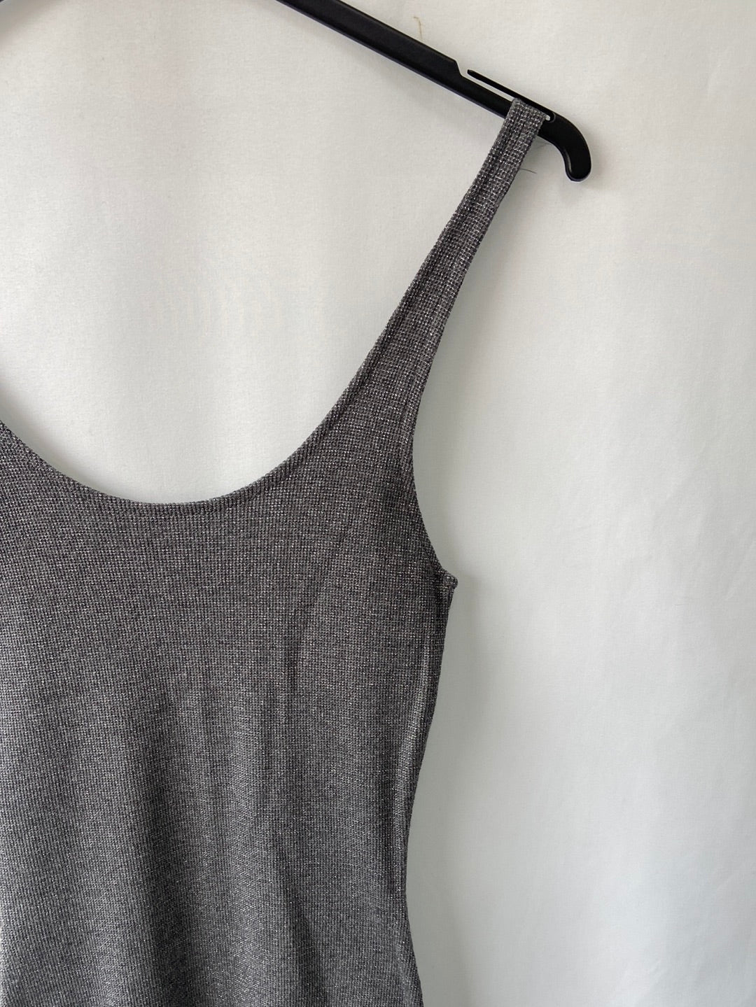 PULL&BEAR.Vestido punto ajustado gris T.S