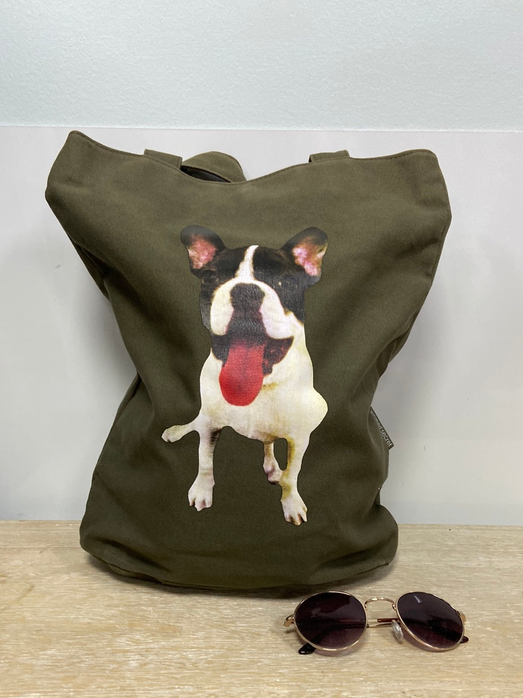 WOMEN'SECRET. Green fabric bag with dog design