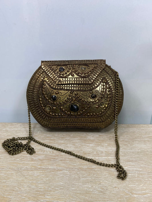 SFERA.Golden brass bag