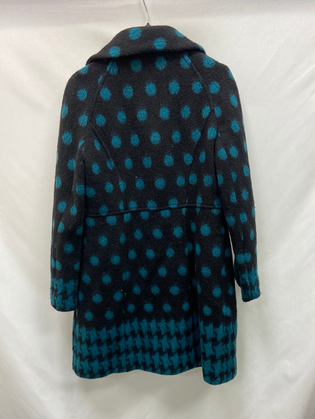 OTRAS.Abrigo lana azul y negro T.XL