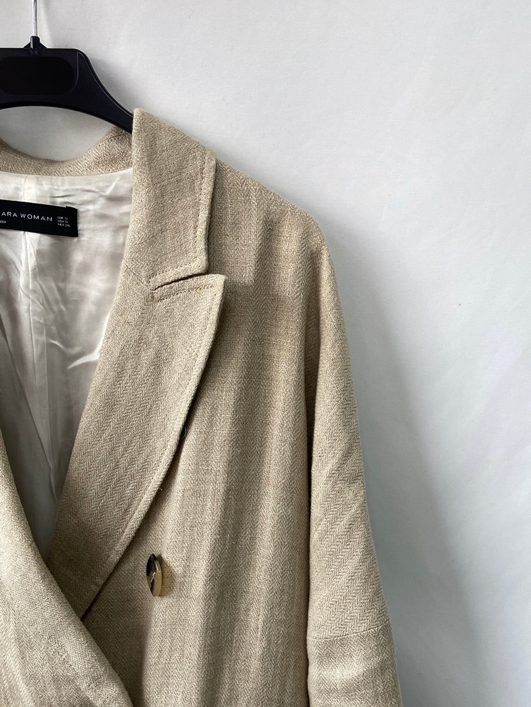 ZARA.Blazer larga oversized Lino T.S