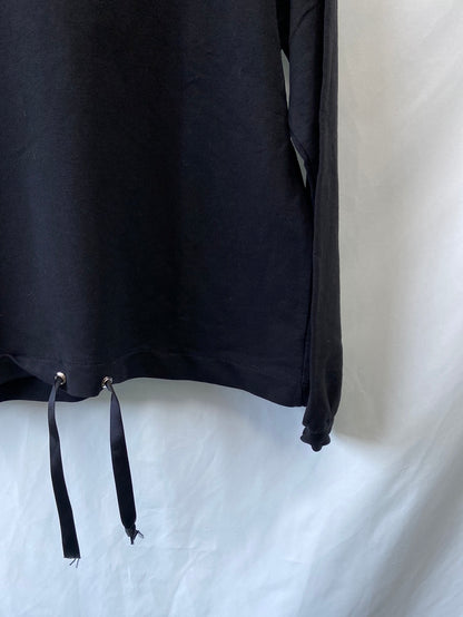 VALENTINA.Sudadera fina negra T.L