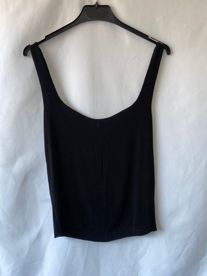 STRADIVARIUS.Camiseta tirantes punto canalé T.M