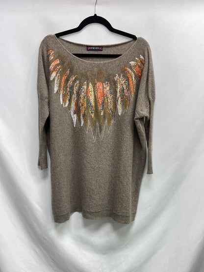 SUNCCO. Beige sequin sweater Tu(l)
