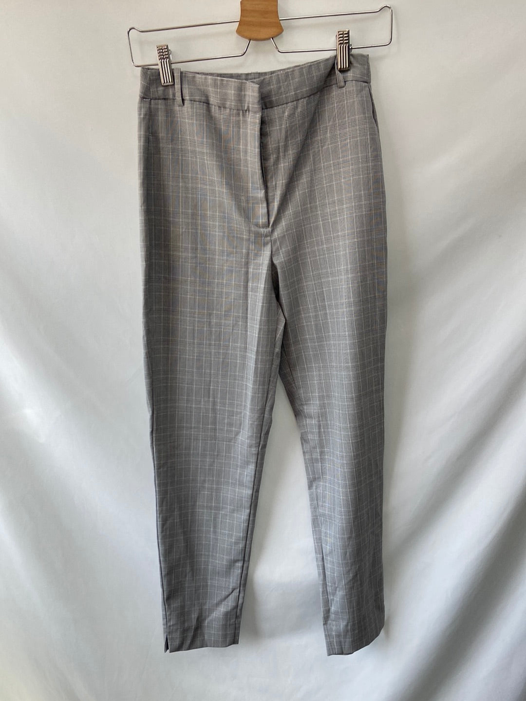 ZARA.Straight houndstooth trousers S.34