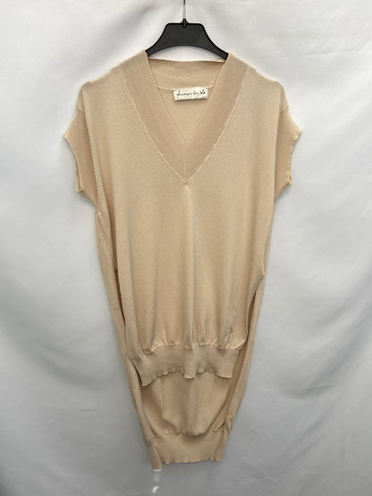 PHISIQUE DU ROLE. Beige knit sleeveless sweater S. Xs