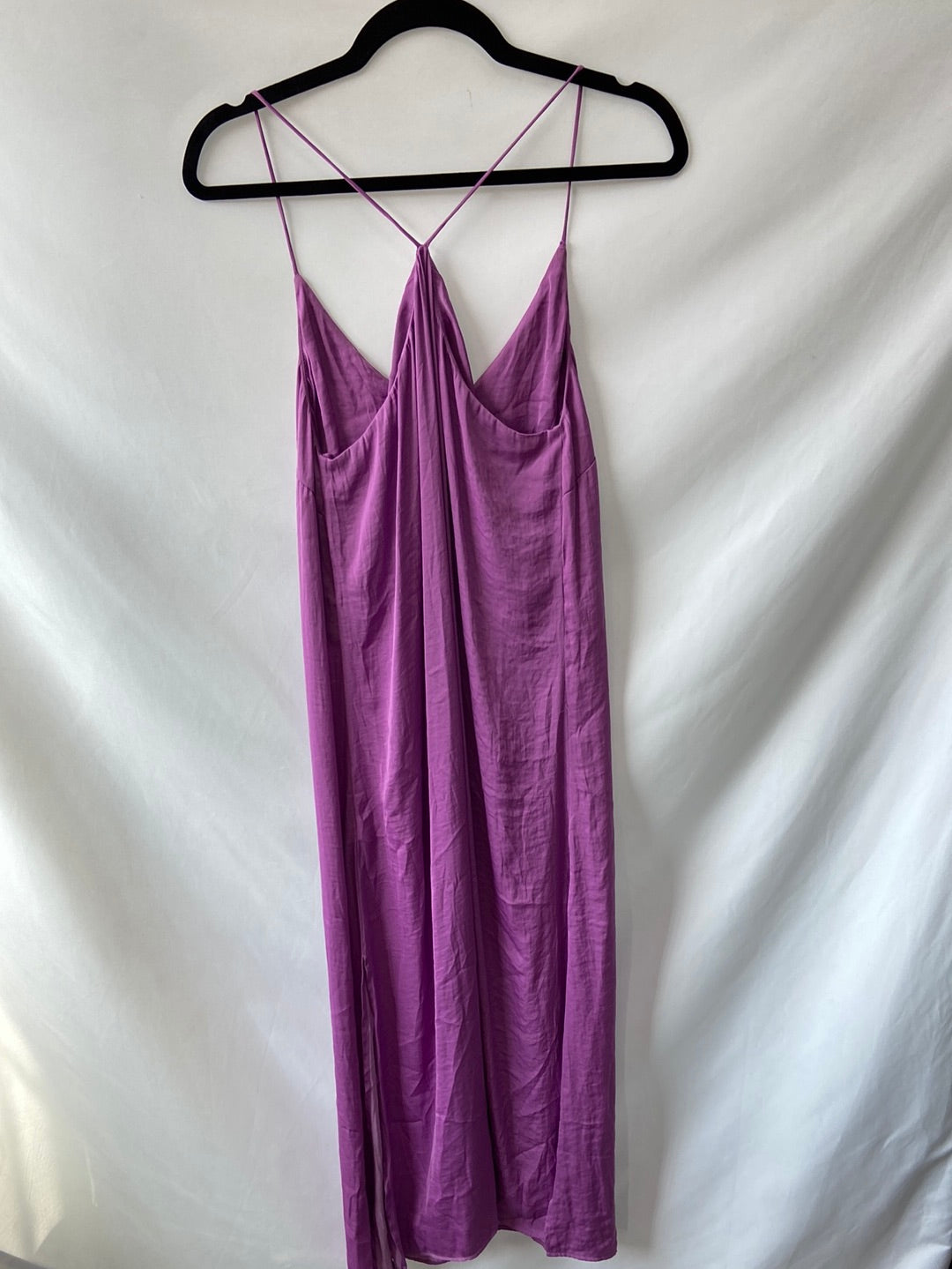 OYSHO.Vestido largo lila T.M