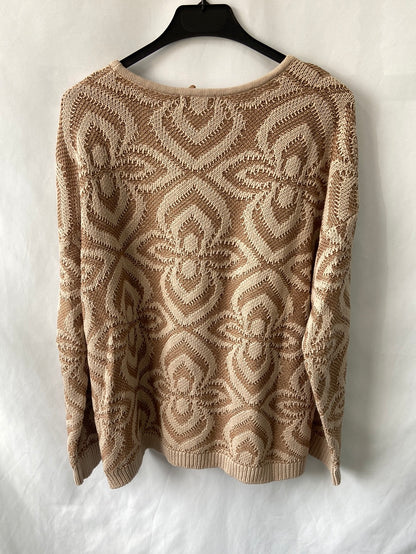 MarketAMICHI.Jersey beige flecos T.L